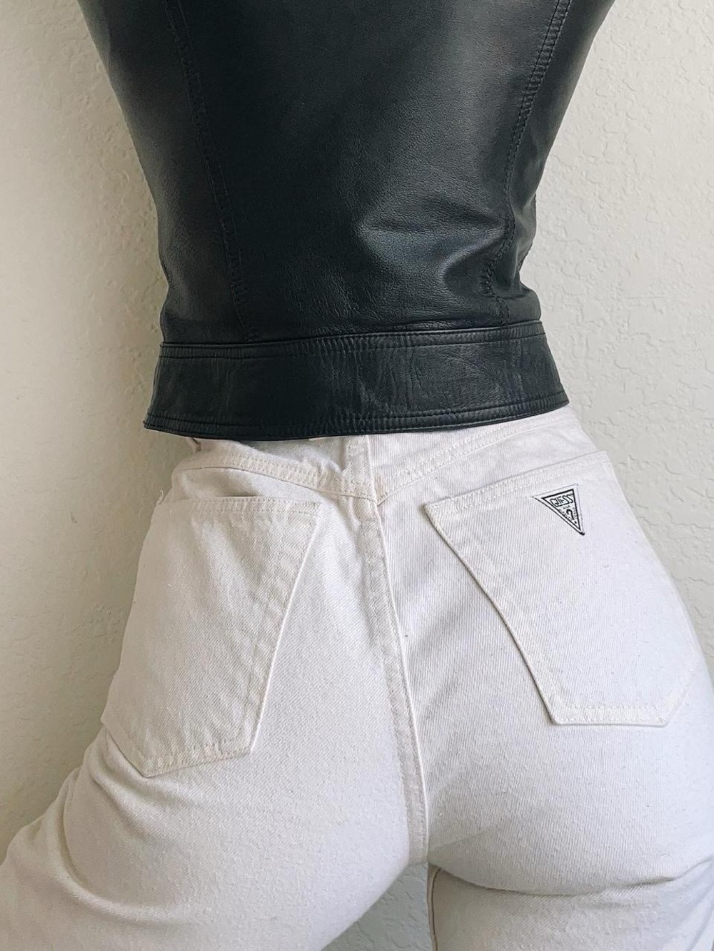 Rare Vintage Brown Logo Guess Jeans